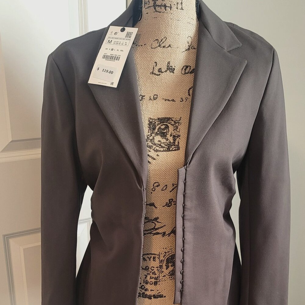 ZARA Womens Olive/Grey Blazer Size Medium NWT